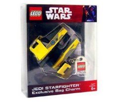 LEGO 852247Jedi Starfighter Key Chain with Lego Logo Tile- (Exclusive Bag Charm)