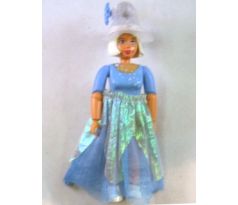 LEGO (5825) Belville Female - Stella, Medium Blue Top with Silver Stars, White Hair, Skirt Long, Hat with Flower