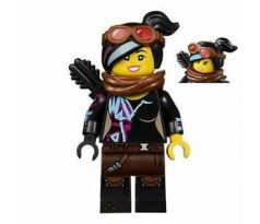 LEGO (70831) Lucy Wyldstyle with Black Quiver, Reddish Brown Scarf and Goggles, Open Mouth Smile / Angry- The LEGO Movie 2