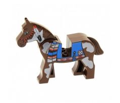 LEGO (6748)Horse with Blue Blanket, Right Side Red Circle Pattern- Western