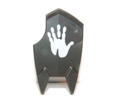 LEGO (10237) Shield Broad with Spiked Bottom and Cutout Corner with Handprint Pattern