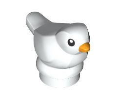 LEGO (21318) Bird, Small with Black Eyes and Bright Light Orange Beak Pattern