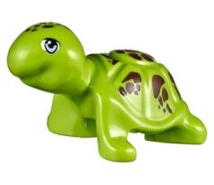 LEGO (41345) Turtle, Friends / Elves with Bright Light Blue Eyes and Reddish Brown Spots Pattern (Bubbles)