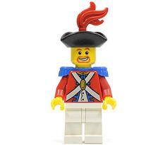 LEGO (6242) Imperial Soldier II - Officer with Red Plume, Brown Beard -Pirates II