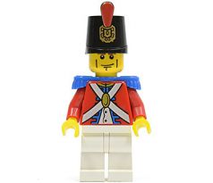 LEGO (6242) Imperial Soldier II - Shako Hat Printed, Cheek Lines-Pirates II