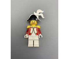 LEGO (6271) Imperial Guard - Admiral with White Plume Triple - Officer - Pirates I: Imperial Guards