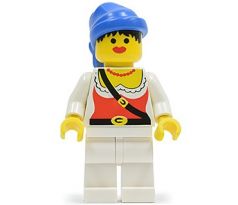 LEGO (6286) Pirate Female, White Legs, Blue Bandana - Pirates I