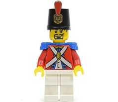 LEGO (852747) Imperial Soldier II - Shako Hat Printed, Black Goatee - Pirates II