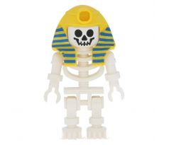 LEGO (5919) Skeleton with Standard Skull, Yellow Mummy Headdress with Pattern - Adventurers: Desert