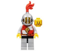 LEGO (852291) Lion Knight Quarters, Helmet with Fixed Grille, Brown Beard Rounded - Castle: Kingdoms