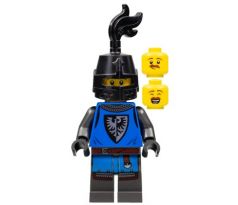 LEGO (10305) Black Falcon - Pearl Dark Gray Detailed Legs Legs, Black Helmet with Eye Slit, Black Plume - Castle: Lion Knights