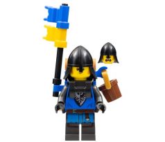 LEGO (10305) Black Falcon - Pearl Dark Gray Detailed Legs, Black Neck Protector, Carrying Way Too Much - Castle: Lion Knights