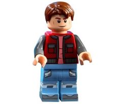 LEGO (10300) Marty McFly - Red Vest with Pockets, Dark Bluish Gray Arms - Back to the Future