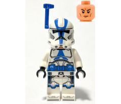 LEGO (75345) Clone Trooper Officer, 501st Legion (Phase 2) - White Arms, Blue Rangefinder, Nougat Head, Helmet with Holes   - Star Wars The Clone Wars