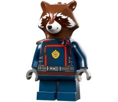 LEGO (76254) Rocket Raccoon - Dark Blue Suit, Reddish Brown Head - Super Heroes: Guardians of the Galaxy Vol. 3