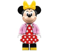 LEGO (43212) Minnie Mouse - Bright Pink Jacket, Red Polka Dot Dress, Yellow Bow - Disney 100