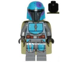 LEGO (75267) Mandalorian Tribe Warrior - Male, Olive Green Cape, Dark Azure Helmet - Star Wars The Mandalorian