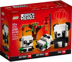LEGO 40466 Panda, Baby Panda 1 & Baby Panda 2 - Brickheadz