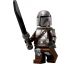 LEGO (75361) The Mandalorian / Din Djarin / 'Mando' - Silver Beskar Armor, Jet Pack, Helmet with Top Lines  - Star Wars The Mandalorian
