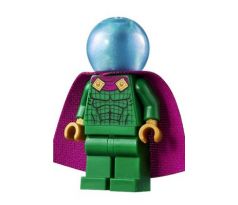 LEGO (76178) Mysterio - Light Bluish Gray Head, Satin Trans-Light Blue Helmet, Double Hole Cape - Spider-Man