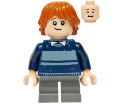 LEGO (76428) Ron Weasley - Dark Blue Striped Sweater, Dark Bluish Gray Short Legs - Harry Potter: Sorcerer's Stone