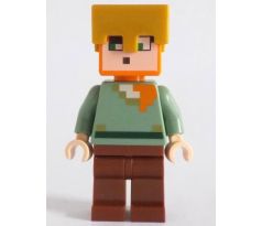 LEGO (21252) Alex - Reddish Brown Legs, Pearl Gold Helmet - Minecraft